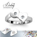 Destiny Jewellery Crystal From Swarovski Double Love Brilliant Ring